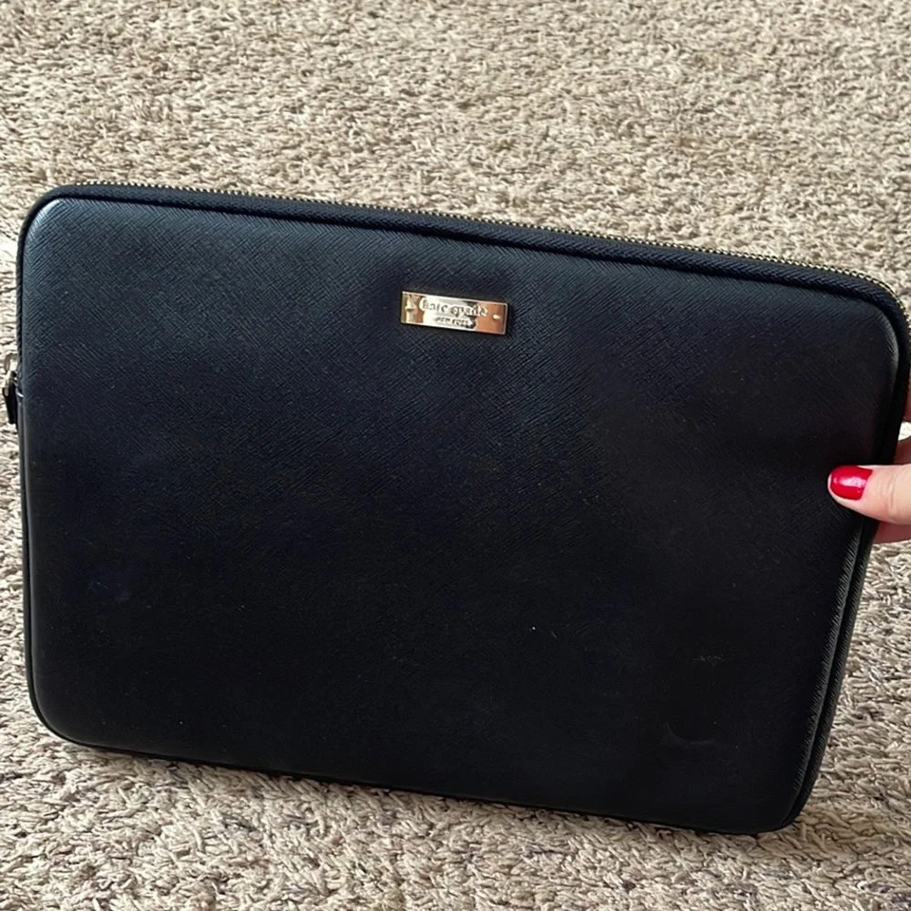 Kate Spade Black Saffiano Leather Laptop Case